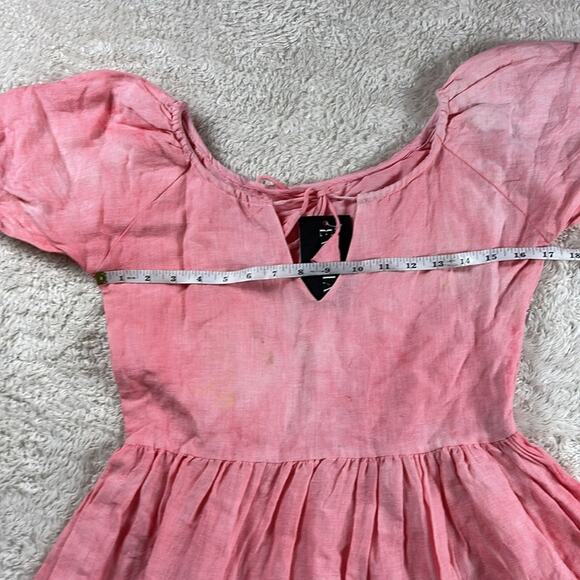 Ewamay hand dyed NWT pink hombre tie dye boho peasant Wendy dress, size small - Picture 5 of 7